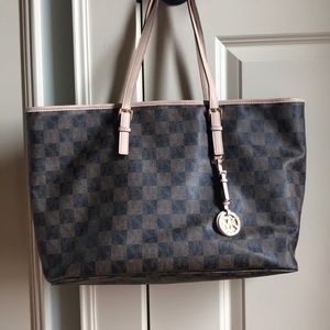 Michael Kors checkered tote